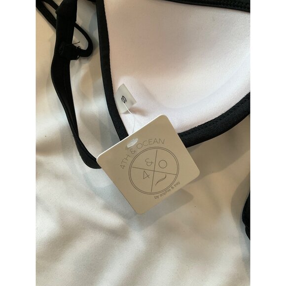 Sophie & Trey Black Padded Ruffle Bikini Top NEW size SMALL - Picture 6 of 6